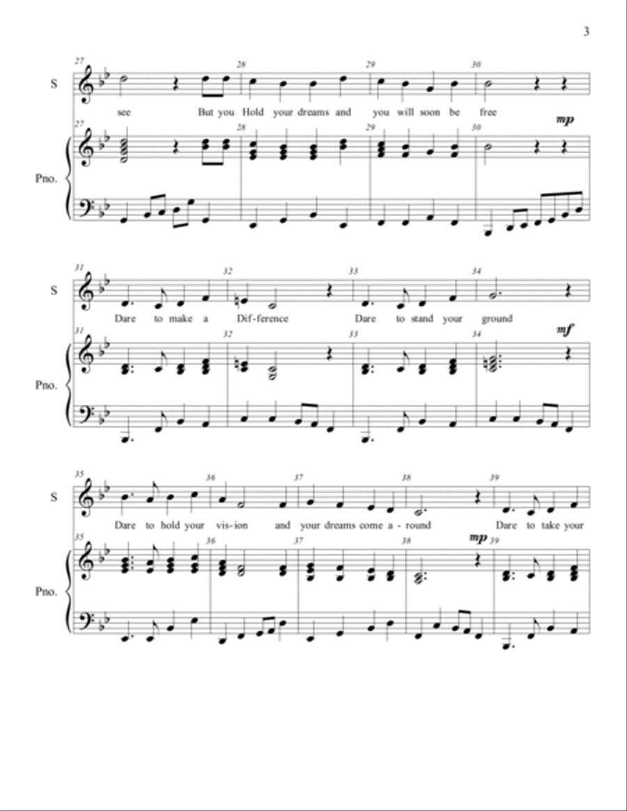 Dare to Make A Difference Small Ensemble scores gallery preview page 3