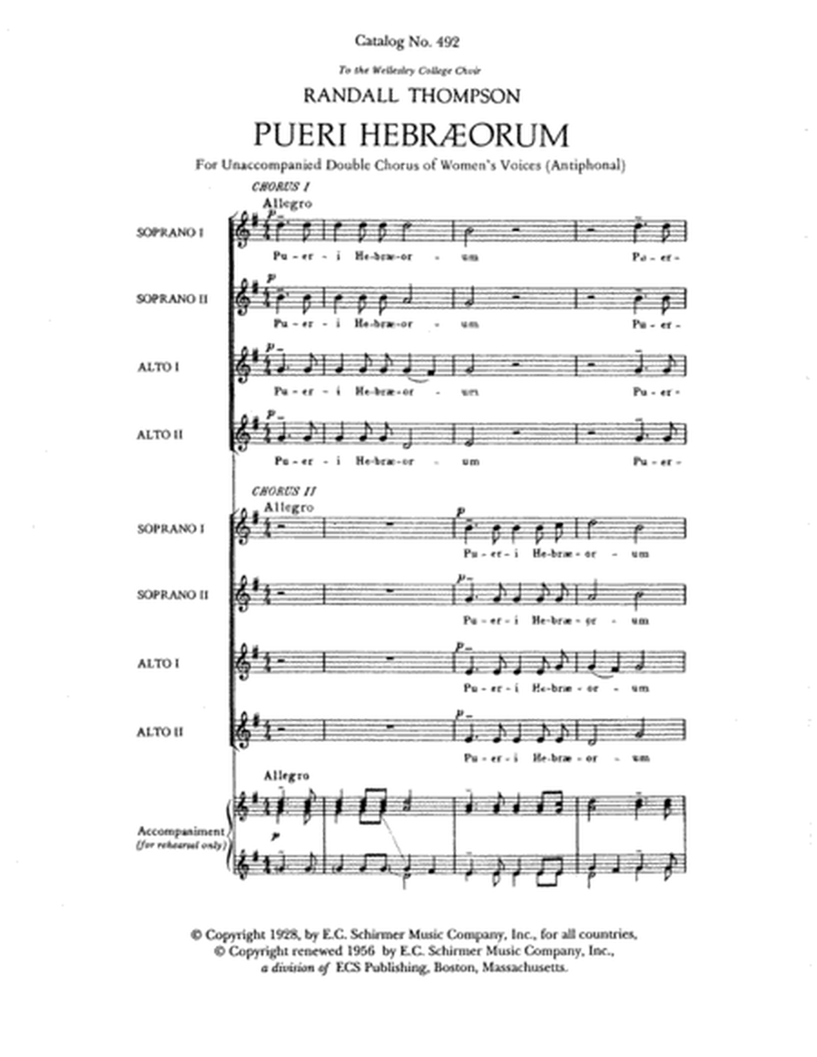 Pueri Hebraeorum (Downloadable)
