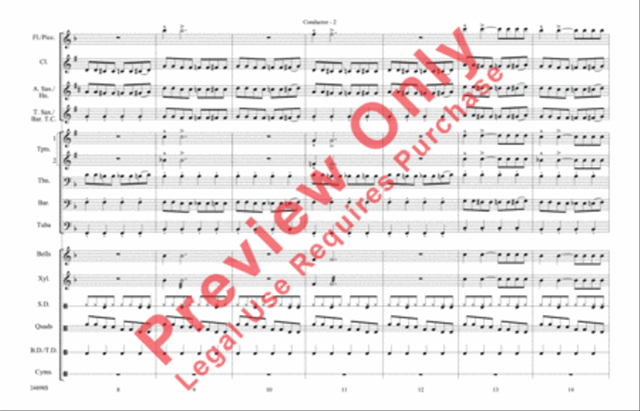Batman Theme (from the TV Series) Marching Band scores gallery preview page 3