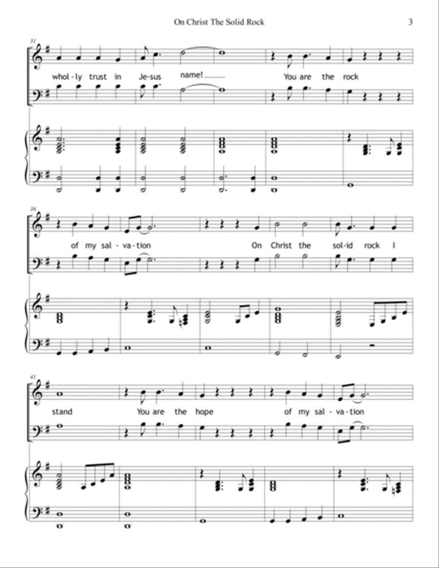 On Christ The Solid Rock I Stand 2 Part 3-Part scores gallery preview page 4
