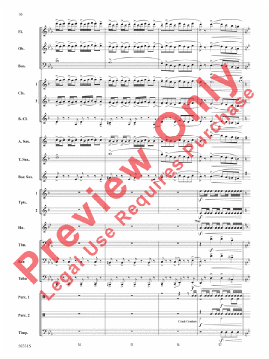 March to Nowhere Concert Band scores gallery preview page 17