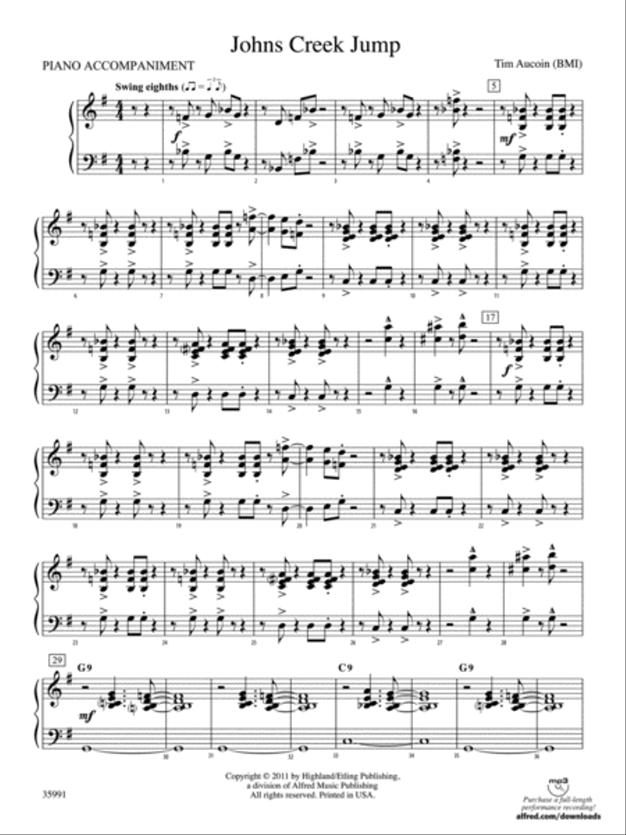 Johns Creek Jump: Piano Accompaniment Orchestra scores gallery preview page 1