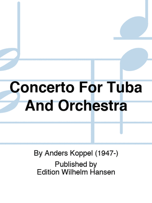 Book cover for Concerto For Tuba And Orchestra