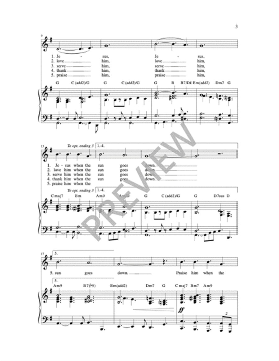 Jesus in the Morning Jesus in the Morning 4-Part scores gallery preview page 4