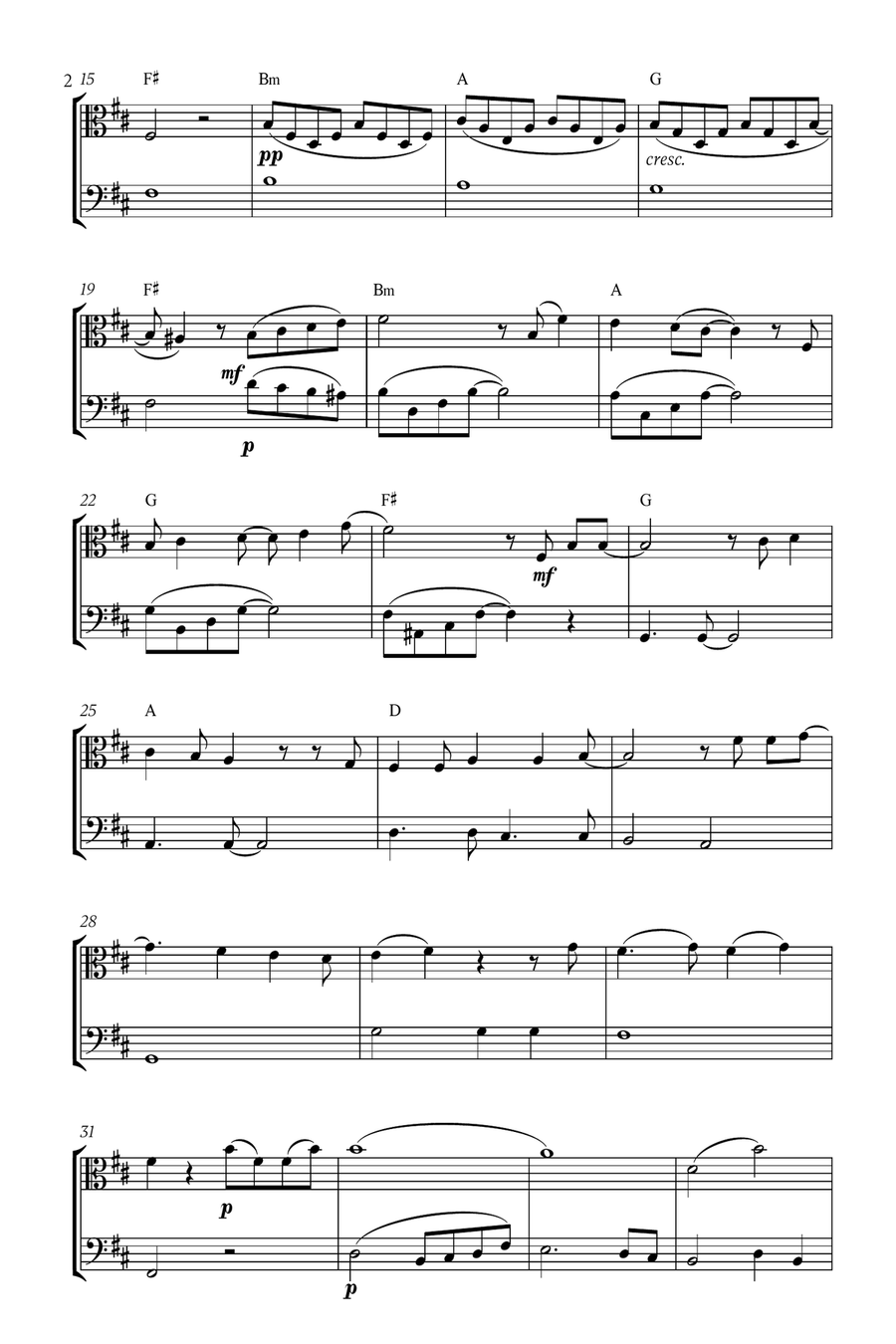 Mary, Did You Know? String Duet scores gallery preview page 2