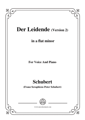 Book cover for Schubert-Der Leidende (The Sufferer,Version 2),D.432,in a flat minor,for Voice&Piano