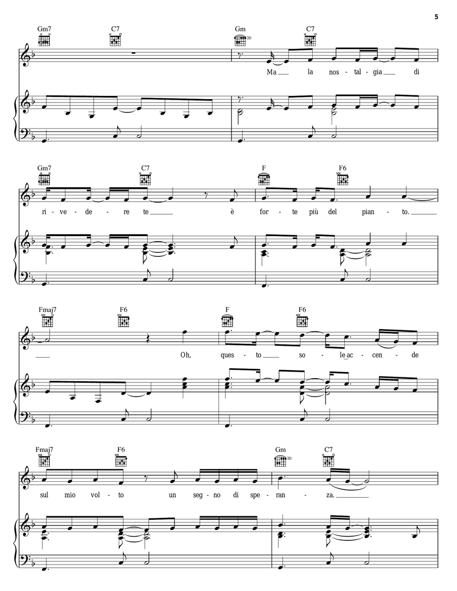 L'Appuntamento (Sentado a'Beira do Caminho) Piano, Vocal, Guitar scores gallery preview page 5