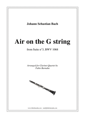 Book cover for Air on the G string - for Clarinet Quartet or Clarinet Choir