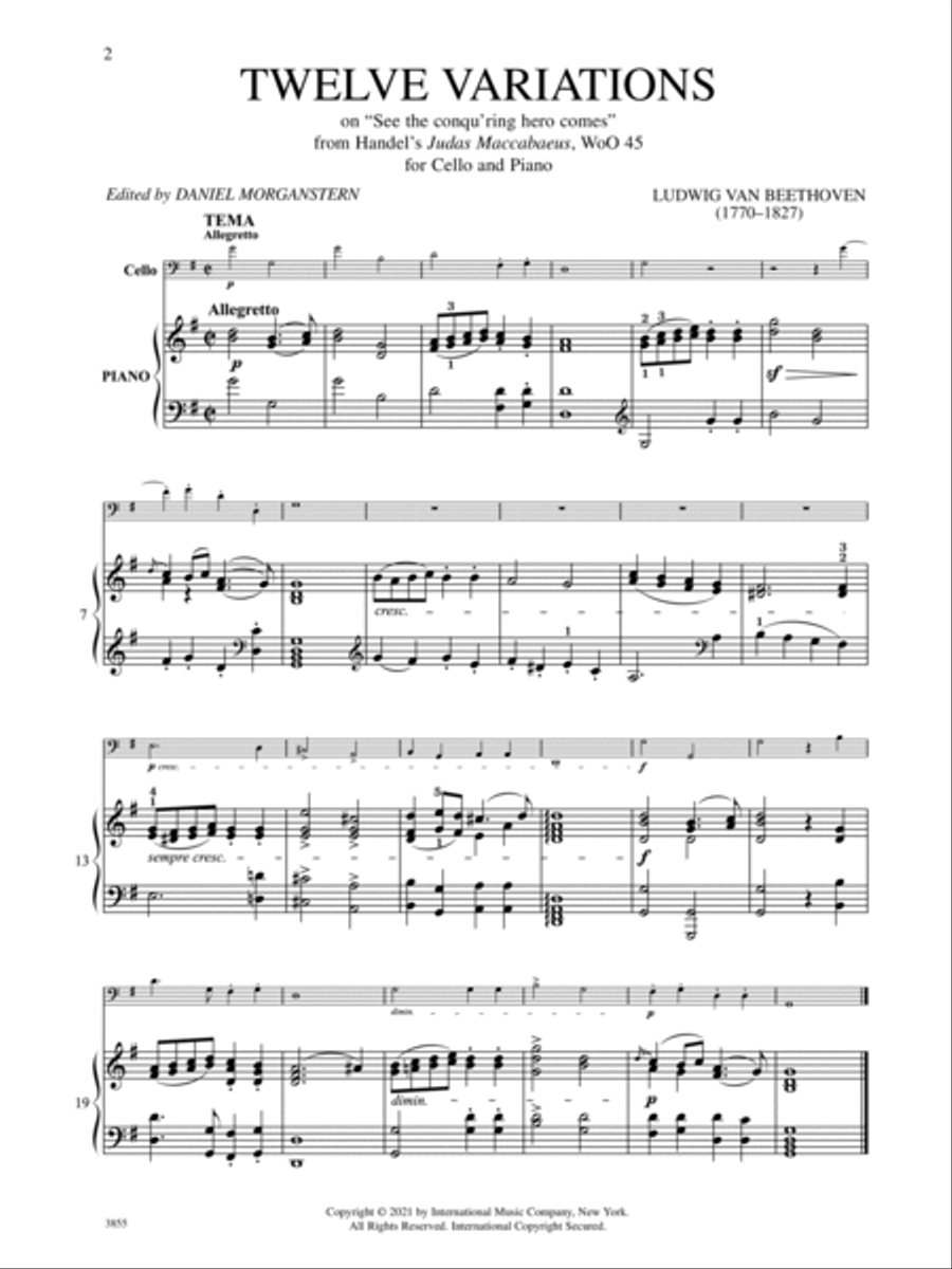 12 Variations On 'See The Conqu'Ring Hero Comes', Woo 45 Piano Accompaniment scores gallery preview page 2