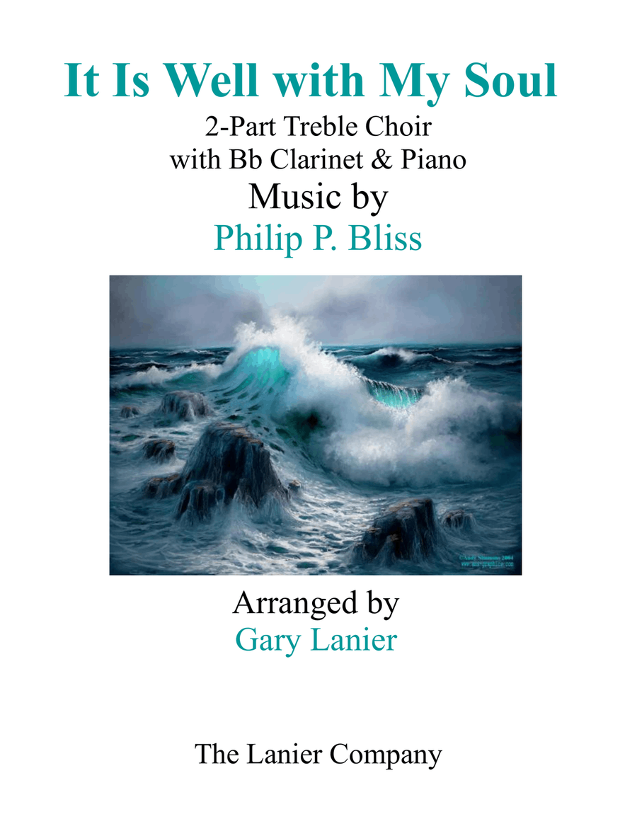 IT IS WELL WITH MY SOUL (2-Part Treble Voice Choir with Bb Clarinet & Piano) SA scores gallery preview page 1