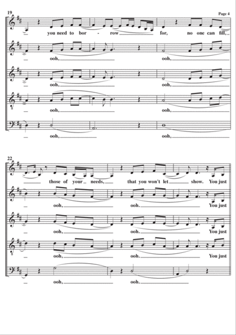 Lean On Me Lean On Me 4-Part scores gallery preview page 4