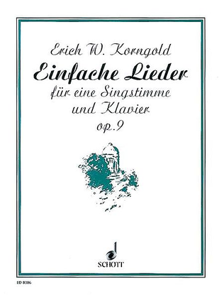 Book cover for Einfache Lieder Op. 9