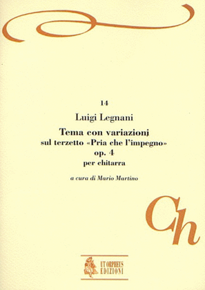 Book cover for Theme and Variations on the Terzetto "Pria che l’impegno" Op. 4 for Guitar