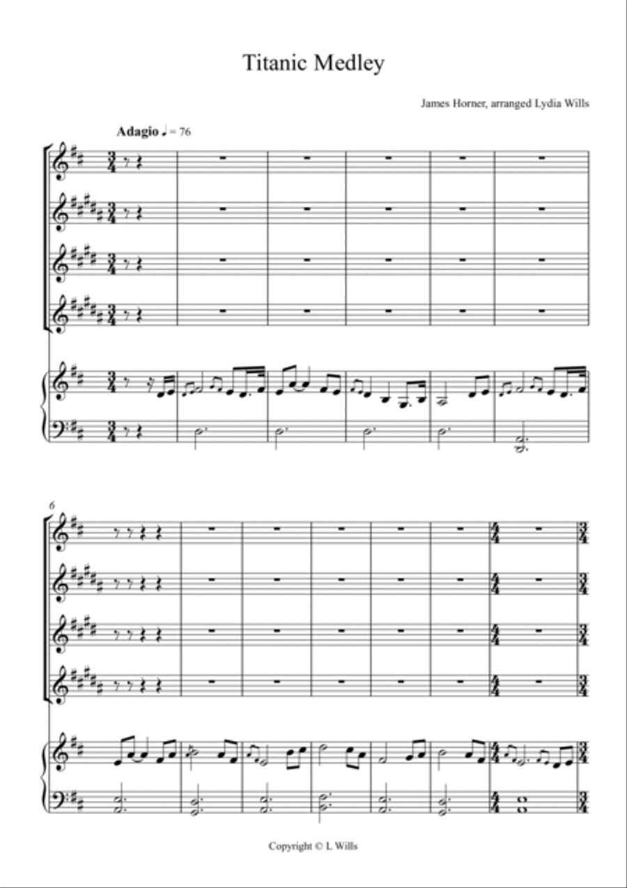 My Heart Will Go On (love Theme From 'titanic') Small Ensemble scores gallery preview page 2