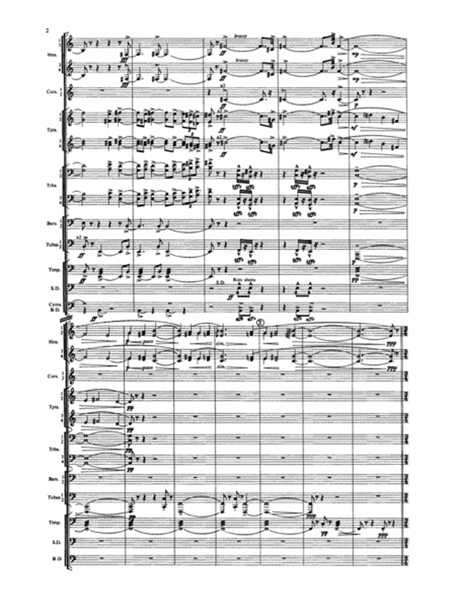 Symphony for Brass and Percussion: Score