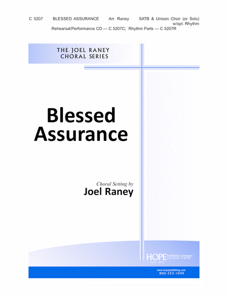 Blessed Assurance by Joel Raney 4-Part - Digital Sheet Music