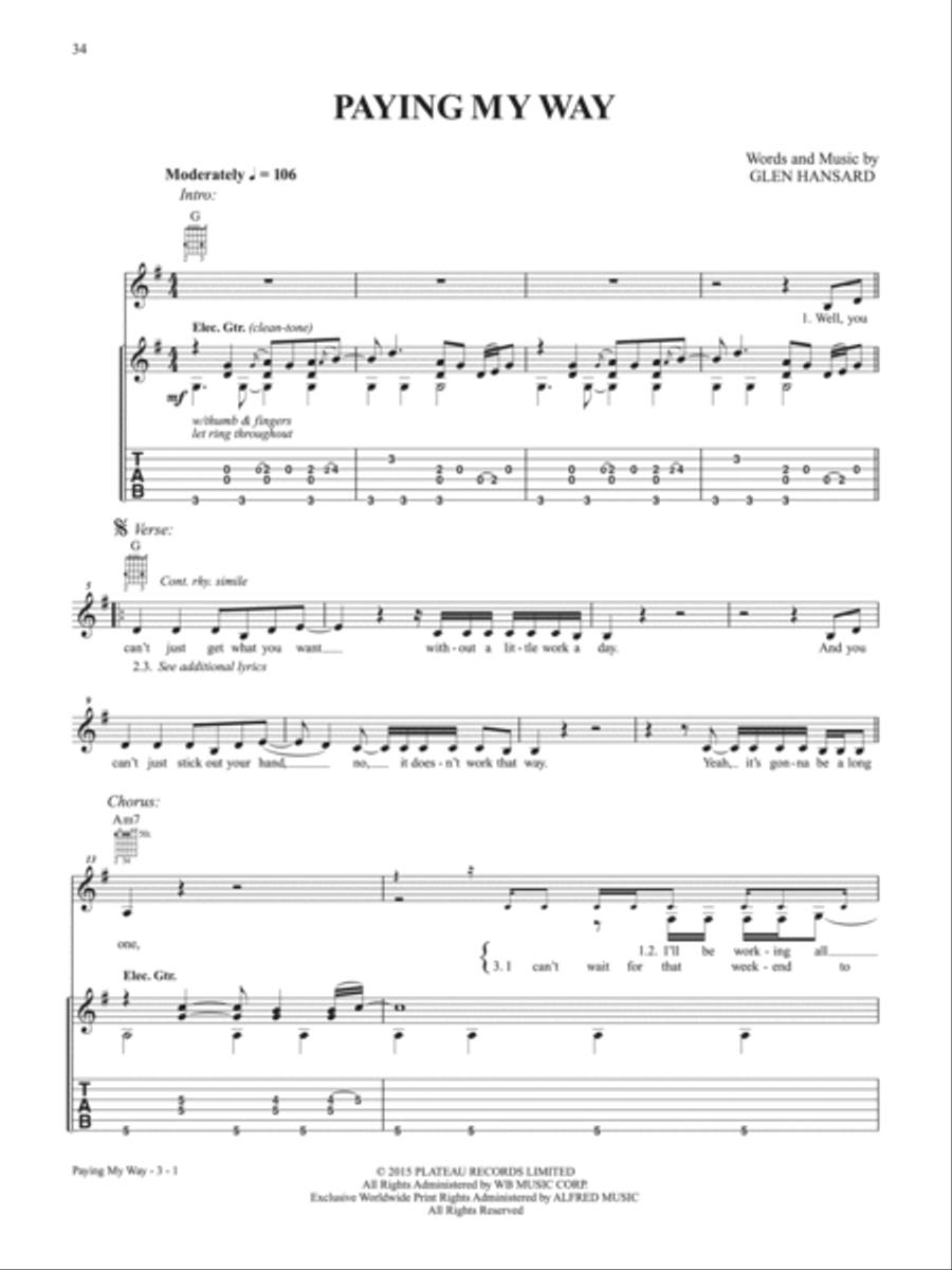 Paying My Way Electric Guitar scores gallery preview page 1