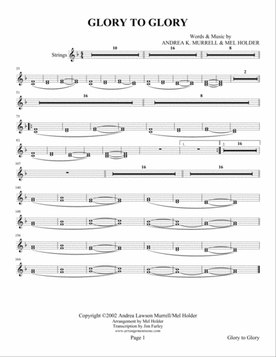 Glory To Glory ©2002 Glory To Glory ©2002 Piano, Vocal, Guitar scores gallery preview page 6