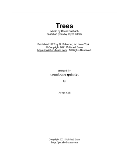 Trees (Trombone quintet) image number null