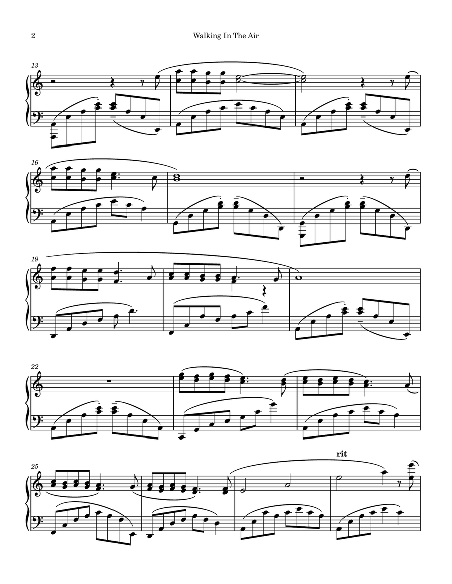 Walking In The Air Piano Solo scores gallery preview page 2