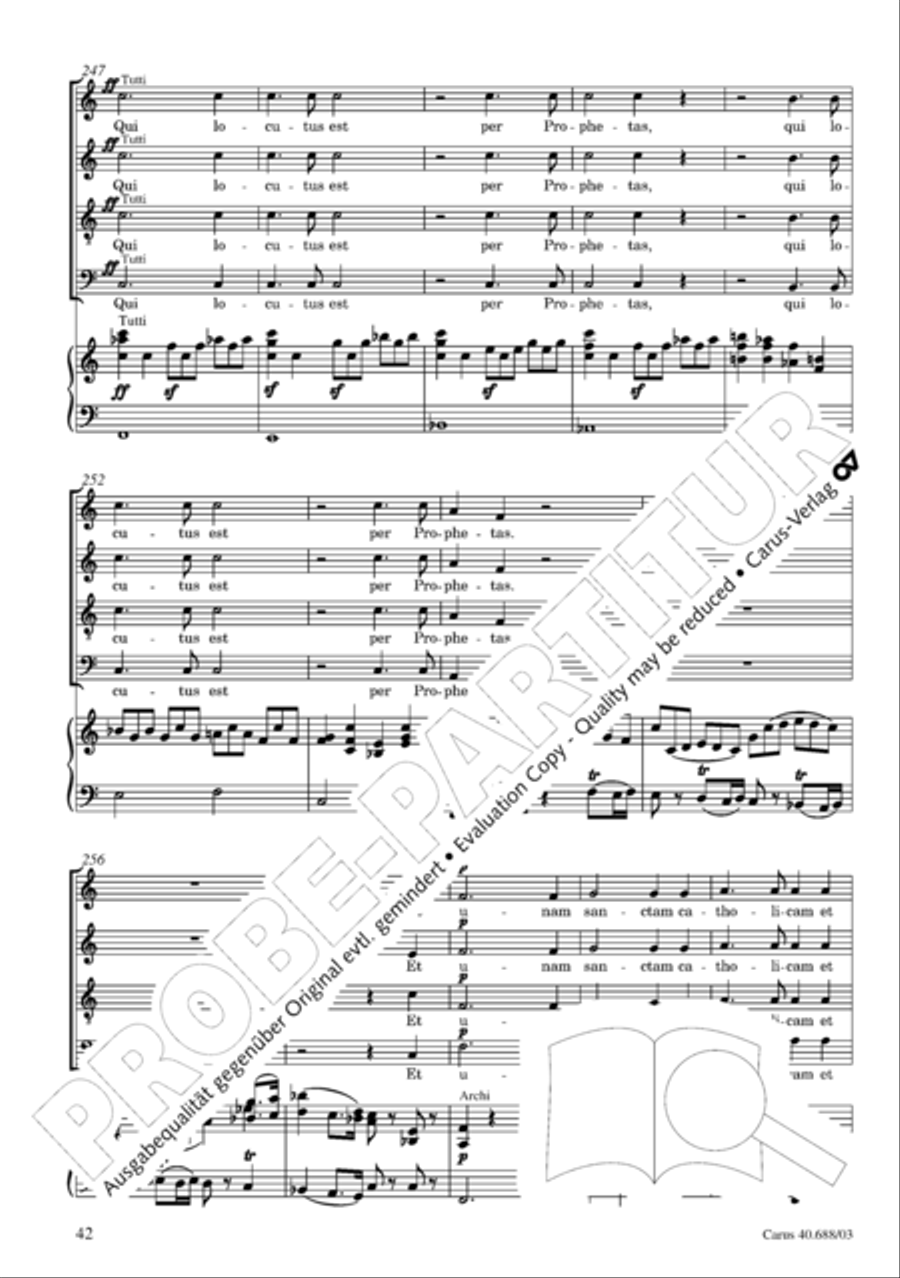 Mass in C Major 4-Part scores gallery preview page 43