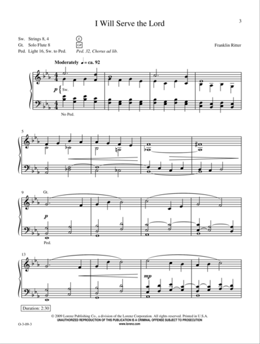 Easy Organ Library, Vol. 47 Organ scores gallery preview page 1