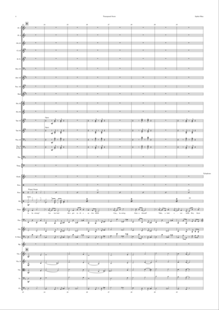 Theme From Spider Man Full Orchestra scores gallery preview page 4