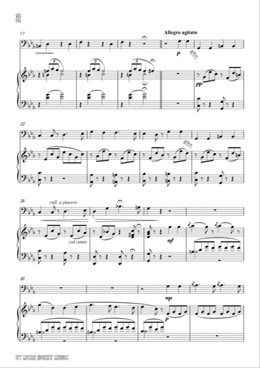 Bellini-L'abbandono,for Cello and Piano Voice scores gallery preview page 4