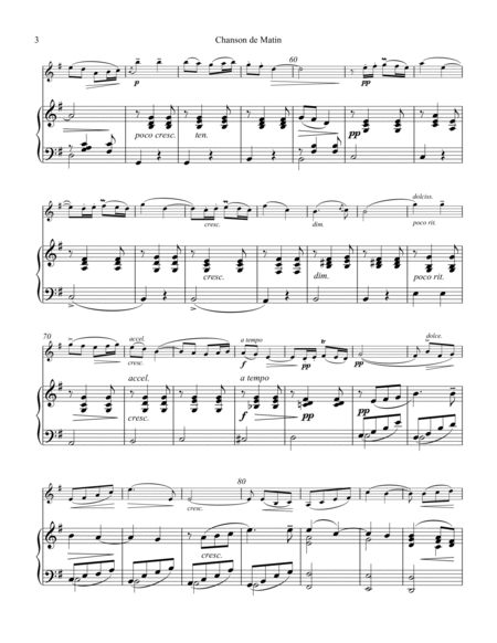 Chanson de Matin Op. 15 for violin and piano image number null