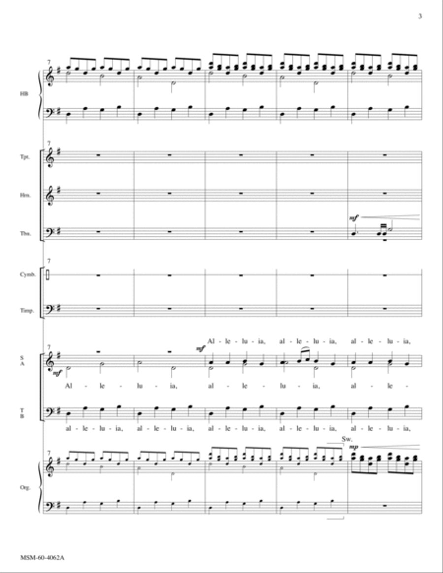 Christ Is Risen! Shout Hosanna! (Full Score) Choir scores gallery preview page 4