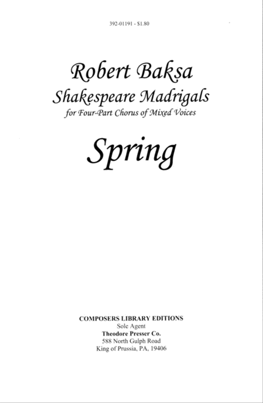 Spring 4-Part scores gallery preview page 1