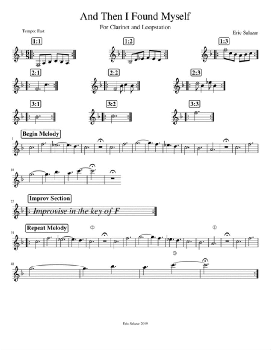 And Then I Found Myself Clarinet Solo scores gallery preview page 2