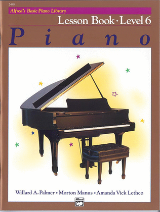 Book cover for Alfred's Basic Piano Course Lesson Book, Level 6