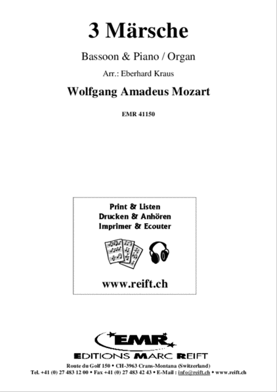 3 Marsche 3 Marsche Bassoon Solo scores gallery preview page 2