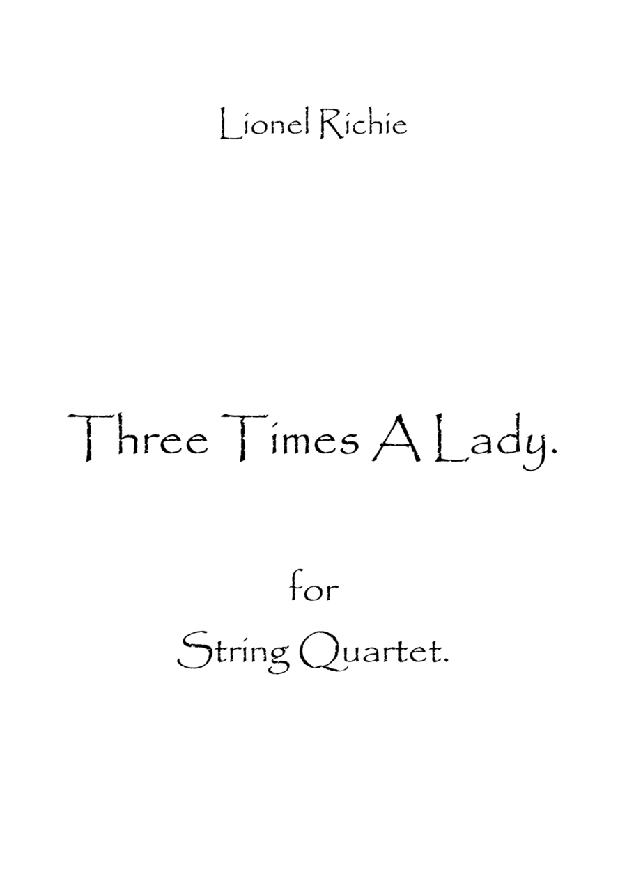 Three Times A Lady String Quartet scores gallery preview page 1