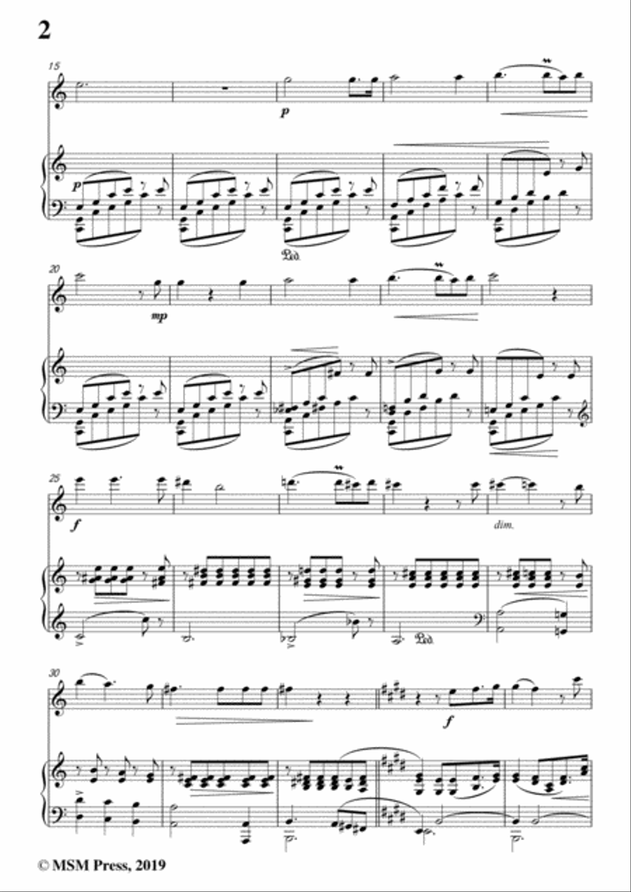 Schumann-Waldcsgespräch,for Violin and Piano Flute Solo scores gallery preview page 4