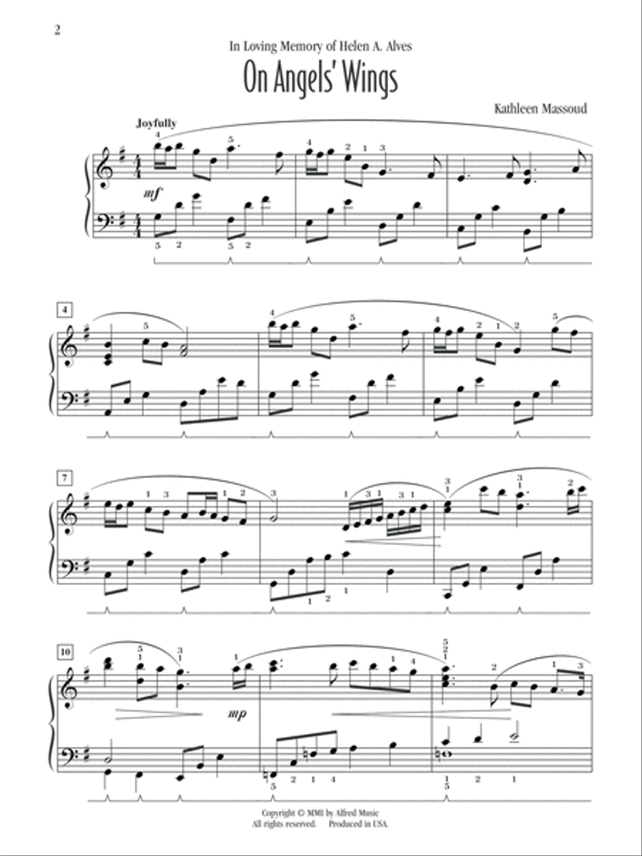 On Angel's Wings On Angel's Wings Piano Solo scores gallery preview page 2