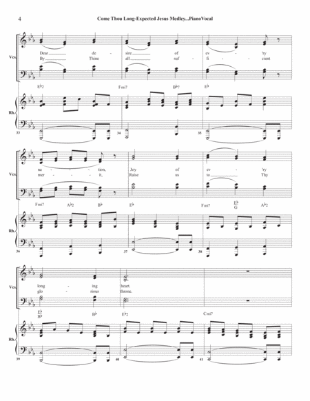 Come Thou Long Expected Jesus Medley-Singers, Rhythm section image number null
