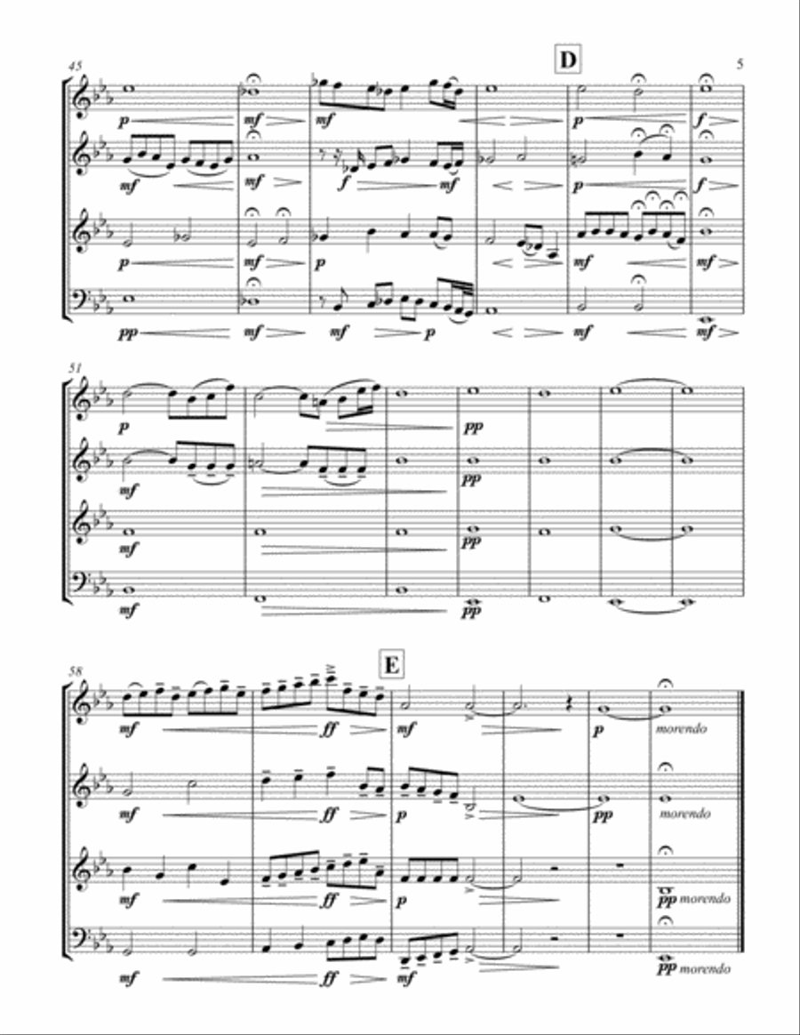 Overture to Love String Quartet scores gallery preview page 5
