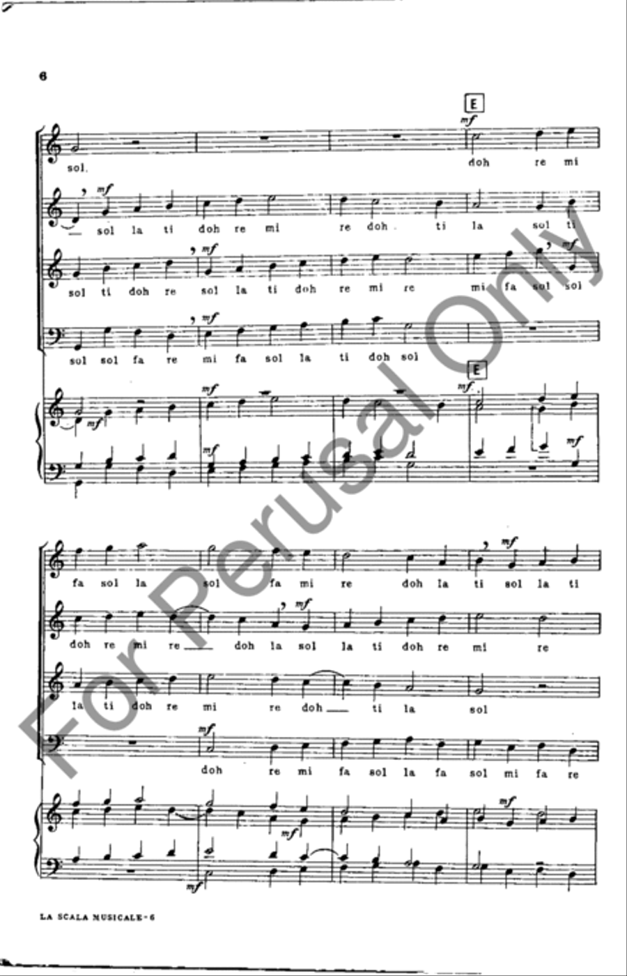 La Scala Musicale 4-Part scores gallery preview page 6