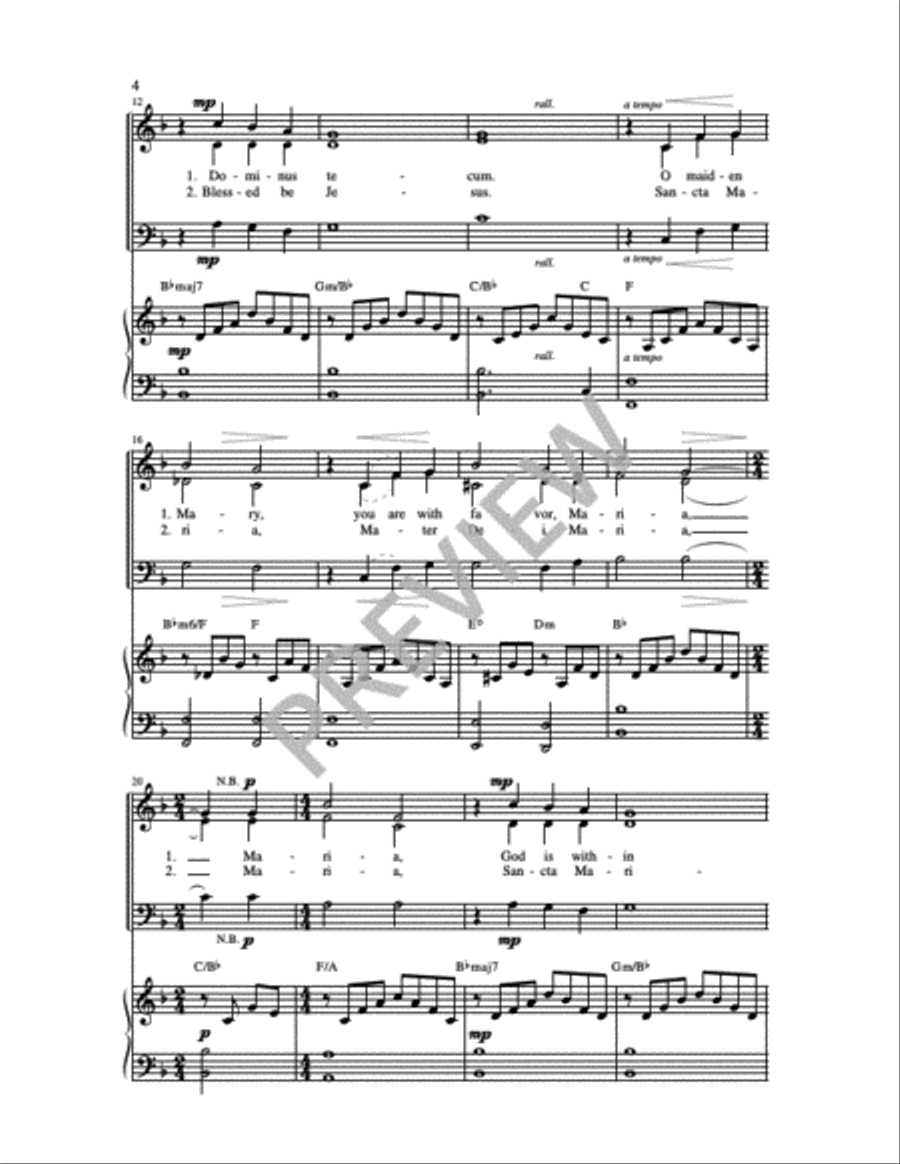 Ave Maria 3-Part scores gallery preview page 10