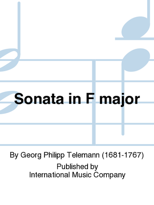 Book cover for Sonata In F Major (With Cello Ad Lib.)