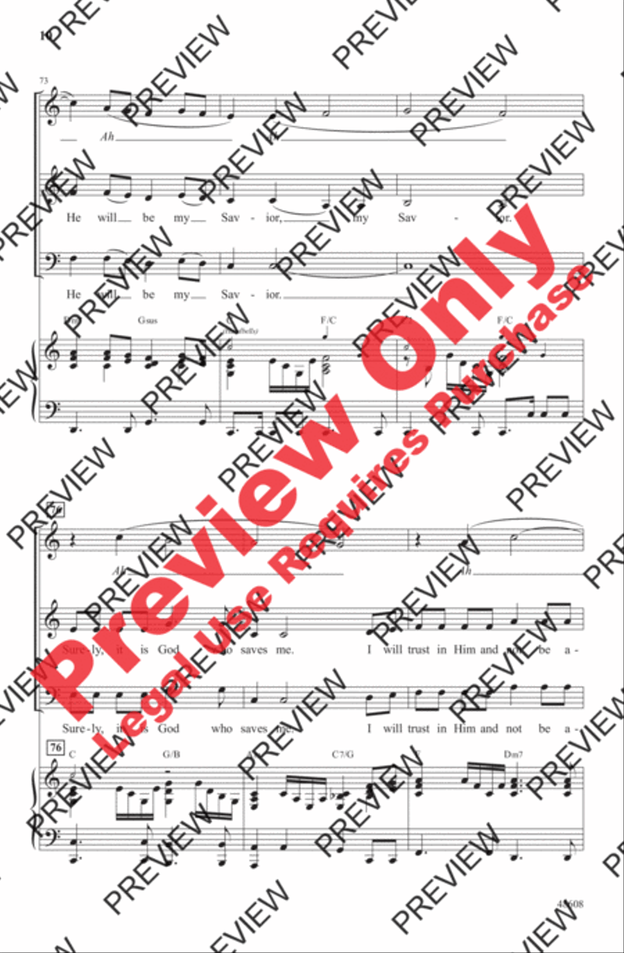 The First Song of Isaiah 3-Part scores gallery preview page 10