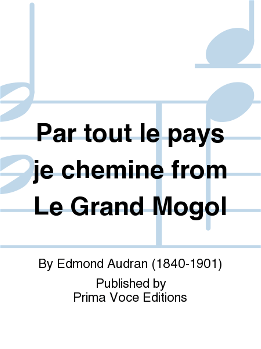 Par tout le pays je chemine from Le Grand Mogol Tenor Voice scores gallery preview page 1