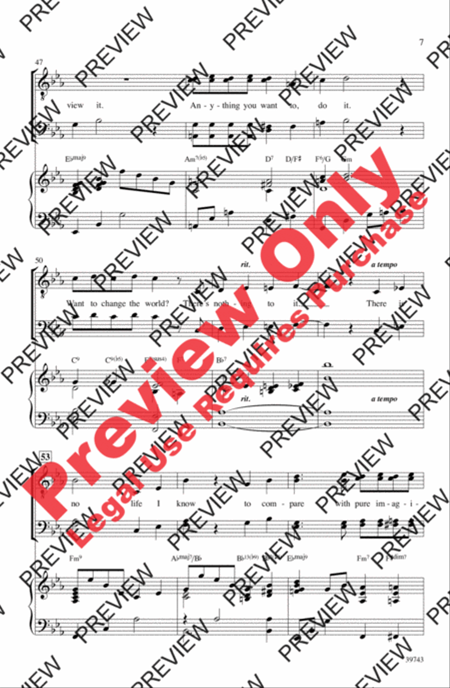 Pure Imagination Men's Choir scores gallery preview page 7