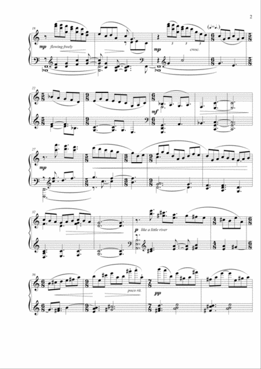 Music by the Waters Music by the Waters Piano Solo scores gallery preview page 2