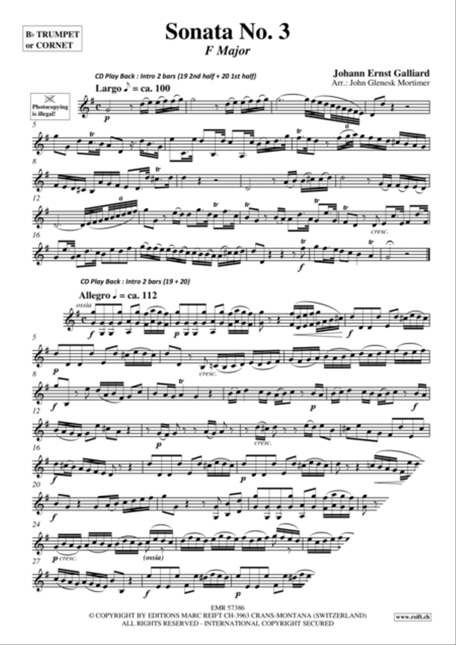 Sonata No. 3 Sonata No. 3 Cornet scores gallery preview page 3
