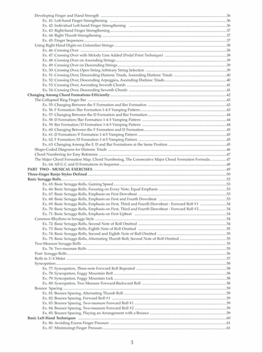 Exercises for Three-Finger Banjo Banjo scores gallery preview page 4