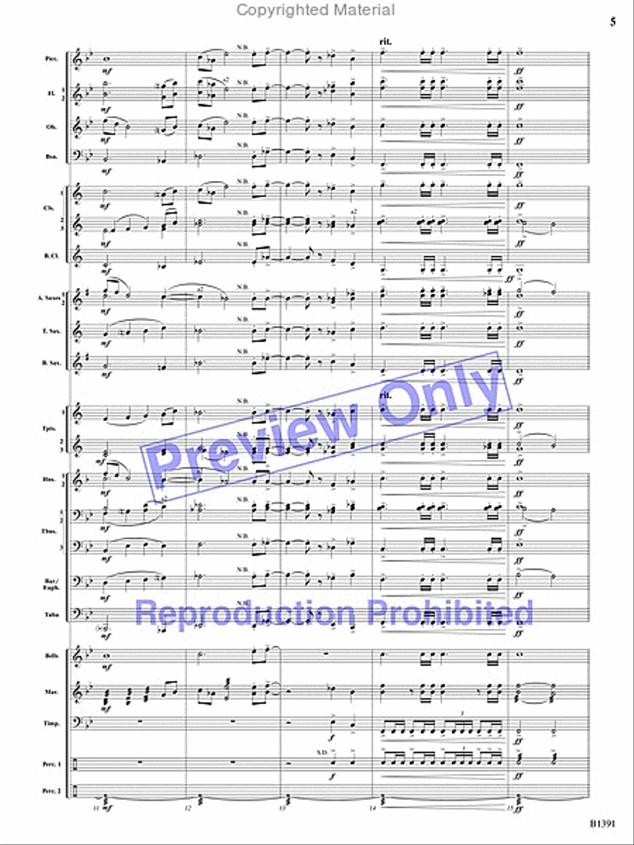 Sunburst Concert Band scores gallery preview page 4
