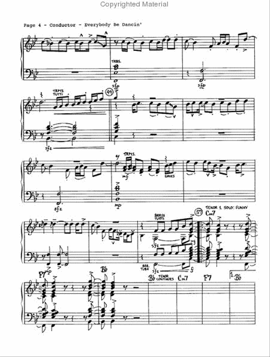 Everybody Be Dancin' Jazz Ensemble scores gallery preview page 5